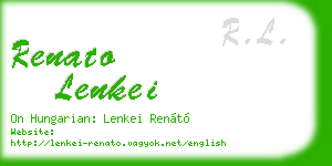 renato lenkei business card